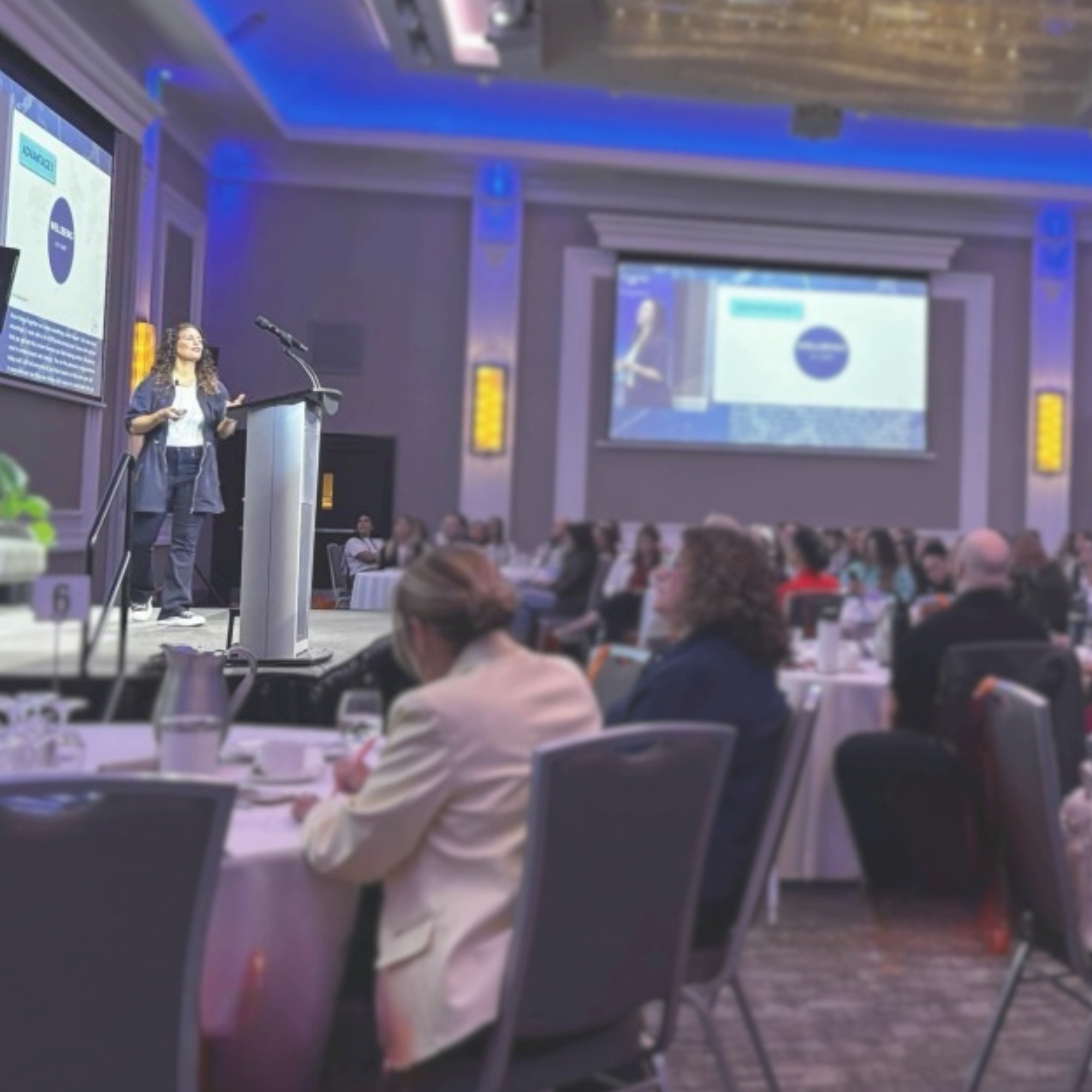 Julie Cass speaking at HRPA event